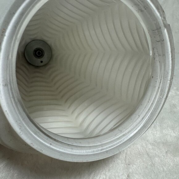 Vintage Mid Century Frosted Draped Glass Lamp Shade Hanging Swag Globe MCM - Picture 5 of 11